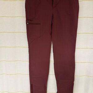 Gramicci Burgundy Slim Fit Cargo Pants with Stretchy Material